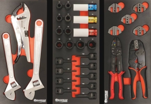 Servante d'atelier 8 tiroirs composée de 263 outils PL - modules finition métal