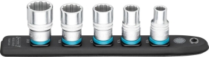 Douille 12 pans 1/2" sur support magnétique - 5pcs