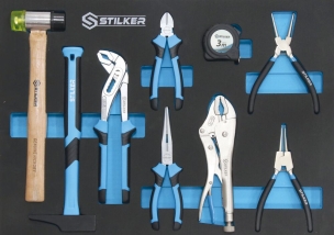 Servante d'atelier 7 tiroirs composée de 164 outils - modules mousse
