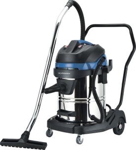 Aspirateur eau et poussière 60L 230V 2400W cuve inox basculante/2 moteurs