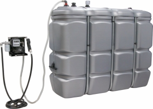 Cuve de stockage gasoil PEHD DP 2000L station avec filtre 230V 50 l/min