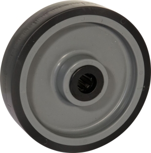 Roue nylon et santoprène alésage billes D100mm
