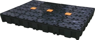 Bac de rétention modulable 250L avec caillebotis 100% PE