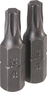 Embout hexagonal 1/4"x25mm avec empreinte Torx® T25 - lot de 2 pcs