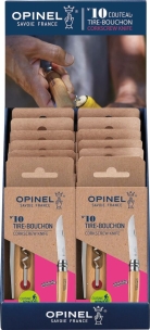Couteau N°10 tire-bouchon Opinel - présentoir de 12 pcs