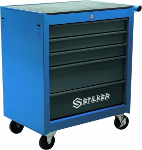 Servante d'atelier 5 tiroirs composée de 130 outils - modules mousses