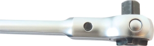 Cliquet 1/4" 72 dents réversible tête boule 360° avec bouton poussoir