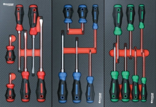 Servante d'atelier 7 tiroirs composée de 162 outils - modules carbone