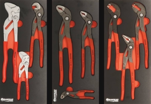 Servante d'atelier 7 tiroirs composée de 212 outils - modules finition métal