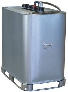 Cuve de stockage gasoil galvanisée 700L double paroi pré-équipée