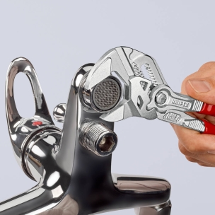 Pince clé gainée 180mm avec bouton poussoir