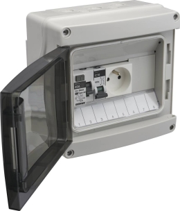 Coffret abri de jardin pré-équipé étanche avec 8 modules