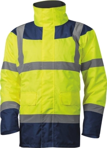 Parka polyester rétroréfléchissant 160 g/m² Jaune/bleu doublé XL