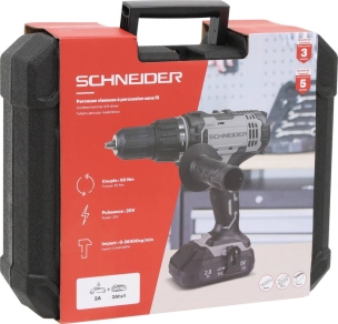 Perceuse visseuse à percussion 20V 50Nm 1 batterie 2Ah Li-ion - mallette