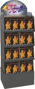 Présentoir de 96 boîtes de gants jetables nitrile