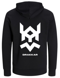 Sweat noir taille XL unisexe Drakkar logo blanc