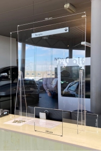 Barrière de protection comptoir ou caisse 700x900mm Barrière de protection comptoir ou caisse 700x900mm