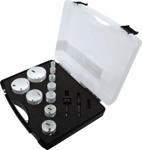 Scie trépan bi-métal 8% cobalt de 19 à 76mm - spécial maintenance - coffret de 12 pièces