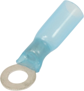 Cosse à oeil isolée thermorétractable bleue M5 - lot de 10 pcs
