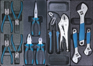 Servante d'atelier 7 tiroirs composée de 243 outils - modules PVC