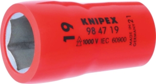 Douille 1/2" de 19mm isolée 1000V