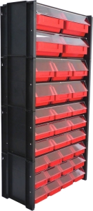 Module de rangement 12 boîtes à bec 77x170x50mm avec vitre transparente