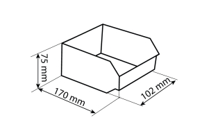 Module de rangement 6 boîtes à bec 102x170x75mm avec vitre transparente