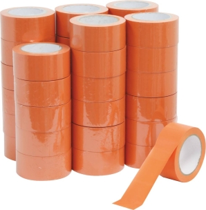 Ruban adhésif PVC orange 0,13x50mm 33m - lot de 36 pcs