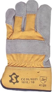 Gants de travail croûte de bovin avec manchette renforcée T.10 - carte