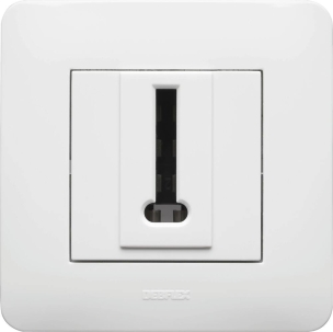 Prise téléphone encastrée 8 contacts blanc brillant