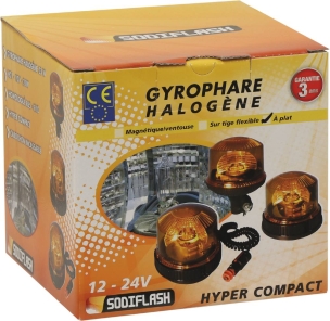 Gyrophare halogène 23W 12/24V à fixer