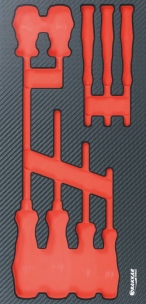 Module mousse vide - finition carbone pour tournevis Phillips®