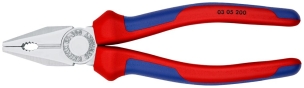 Pince universelle 200mm avec tranchant - Bi-matière - Chromée