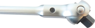Cliquet 1/4" 72 dents réversible tête boule 360° avec bouton poussoir