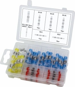 Cosse jonction bout à bout isolée thermorétractable - coffret de 100 pcs