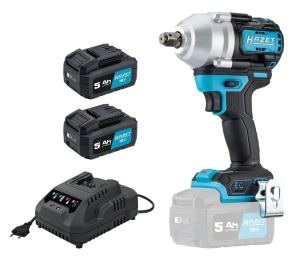Clé à chocs 1/2" 18V 950NM + chargeur rapide + 2 batteries 5AH