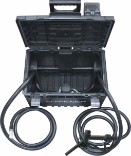 Pompe à gasoil 20V Li-ion 45 l/min avec tuyau d’aspiration et refoulement - kit en box/trolley PVC