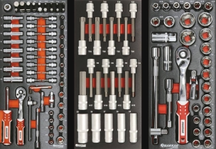Servante d'atelier 7 tiroirs composée de 237 outils - modules métal