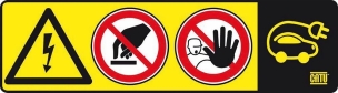 Pancarte pvc "Danger, zone de travail VEH"