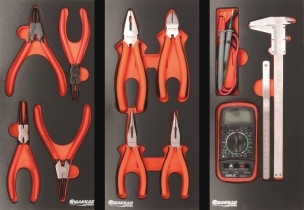 Servante d'atelier 8 tiroirs composée de 248 outils - modules finition métal