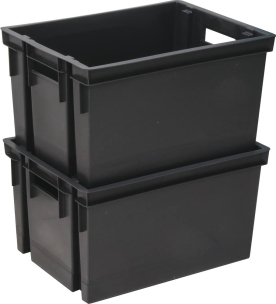 Bac de rangement gris 20L 390x290x230mm