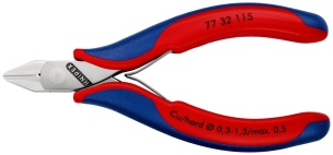 Pince coupante tête pointue petit biseau 115mm - Ressort - Bi-matière