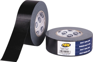 Ruban adhésif/toile américaine noir 0,20x48mm 50m - lot de 20 pcs
