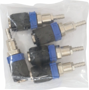 Raccord rapide de sécurité universel femelle pour flexible Ø 8mm - lot de 5 pcs