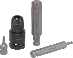 Douilles tournevis 1/2" avec embout 30mm de T20 à T60 et 75mm de T20 à T60 - coffret de 21 pcs