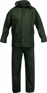 Vêtement de pluie 100% PU avec capuche L - vert