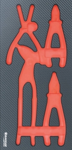 Module mousse vide - finition carbone pour pinces