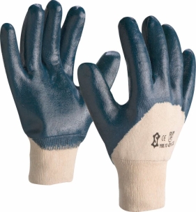 Gants milieux huileux enduit nitrile 3/4 dos T10