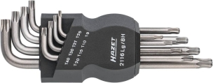 Clé mâle coudée Torx® longue de T9 à T40 - étui de 8pcs