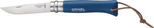 Couteau N°8 bleu foncé avec lien en cuir